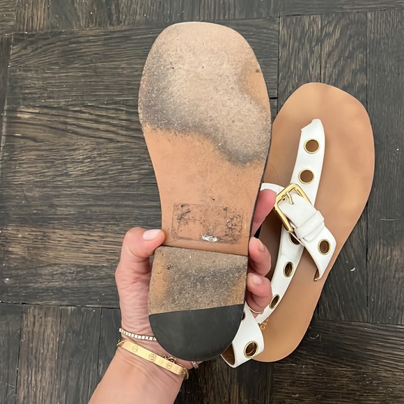Authentic USED CÉLINE WHITE sandals size 36 - Picture 12 of 16